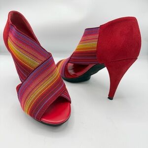 United Nude Multicolor Striped Heels